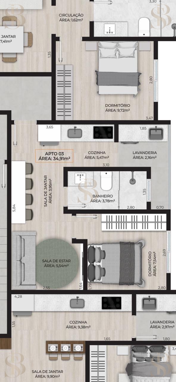 Apartamento com terraço - Foto 11